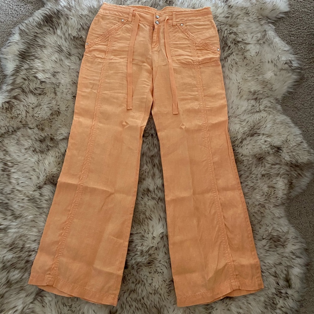 INC LINEN PANTS WIDE LEG